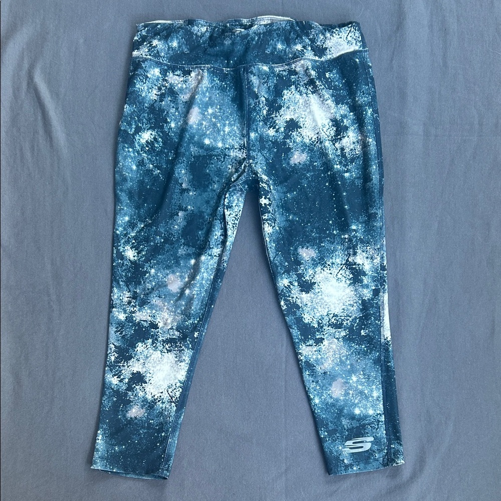 Skechers Kids' Cosmic Print Leggings - Blue and White
